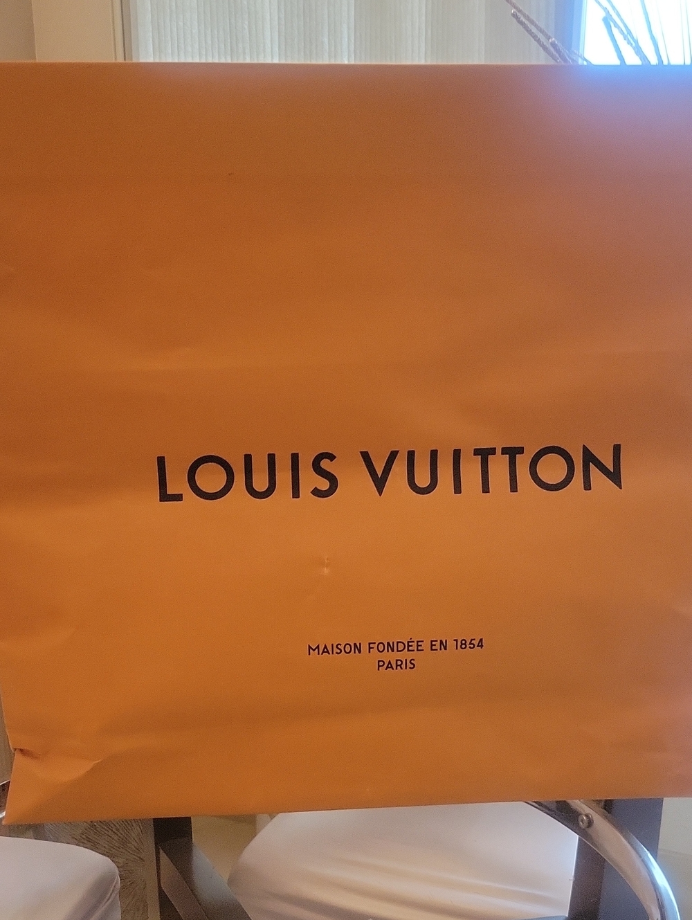 Louis Vuitton Orange and Black Shopping Bag
